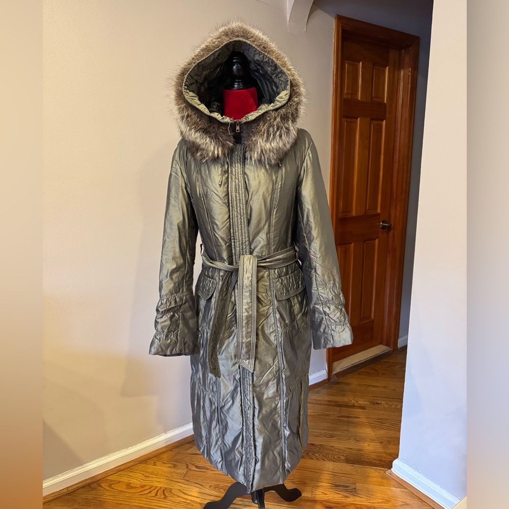 Winter Coat  Polar fox trim Size L